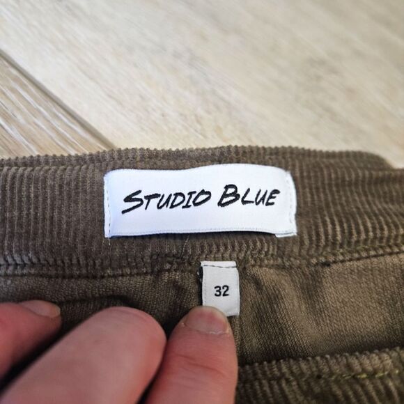Studio Blue Stitch Fix Corduroy Brown Straight Leg Pants Women's 32 Fall Chino - Picture 7 of 8